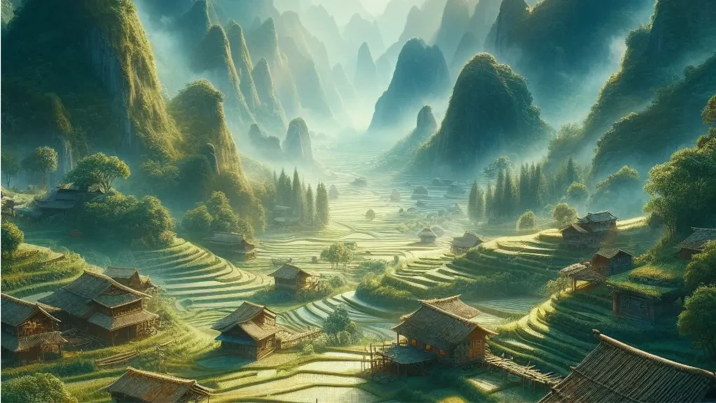 Wu Wei - Farmer Li tends his crops in the Jade Mountains