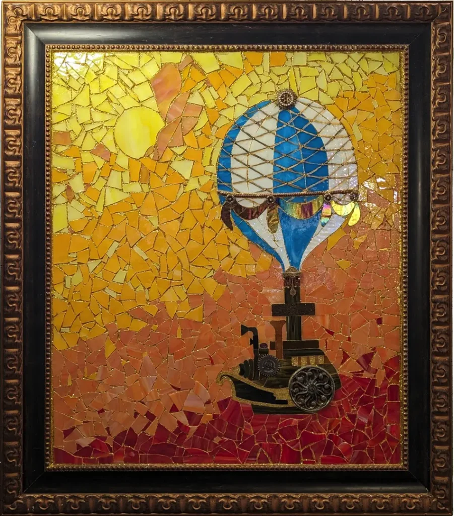 "Steampunk Balloon" - Stained Glass
