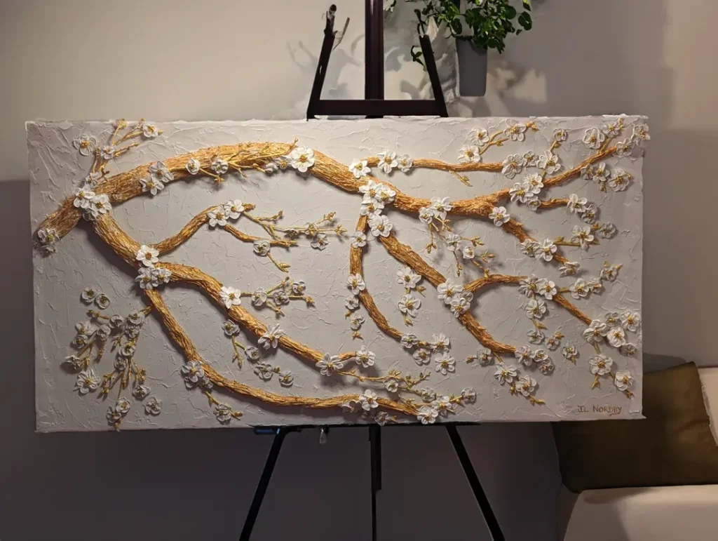 "Spring Blossoms" - Bas relief sculpture
